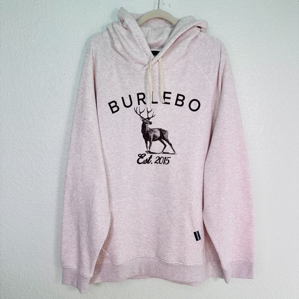 Burlebo Hoodie Mens 2XL Whitetail Deer Graphic Pullover Outdoors Hunter NEW XXL